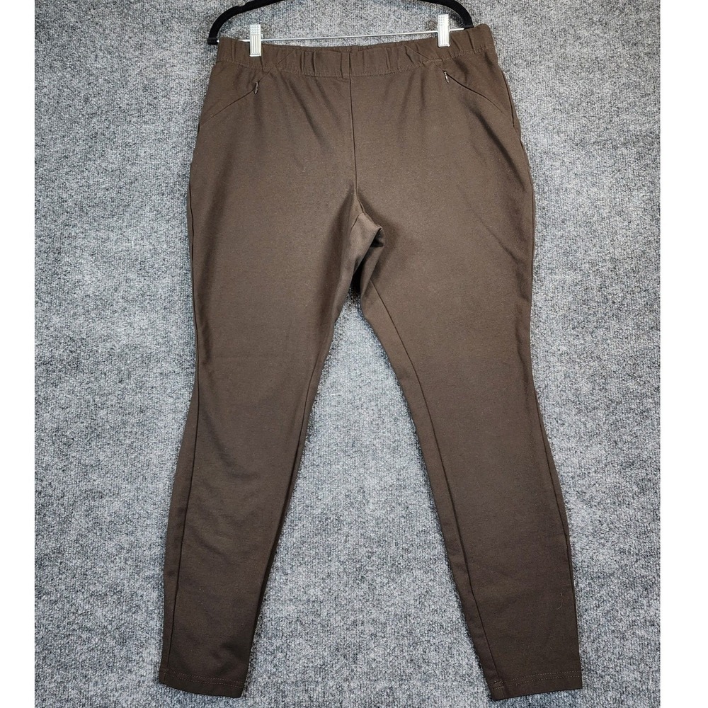 J Jill Ponte Women Minimalist Athleisure Stretch Travel Career Leggings Size L